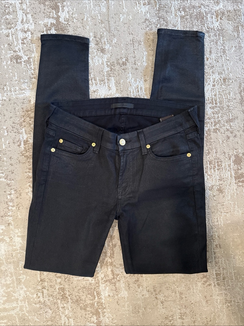 7 For All Mankind Black Tag Jeans Label Detail